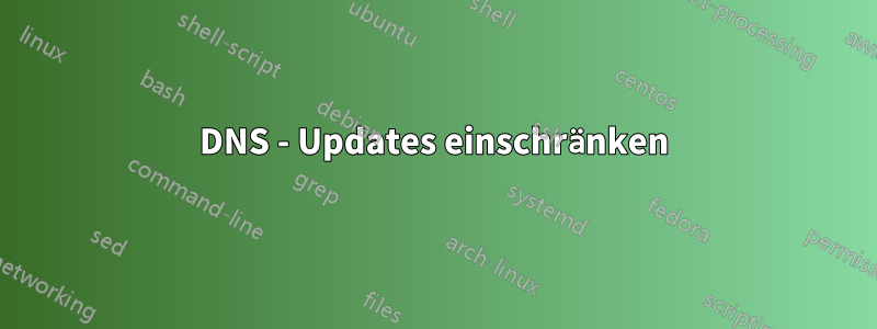 DNS - Updates einschränken