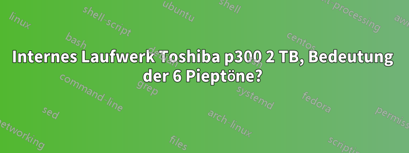 Internes Laufwerk Toshiba p300 2 TB, Bedeutung der 6 Pieptöne?