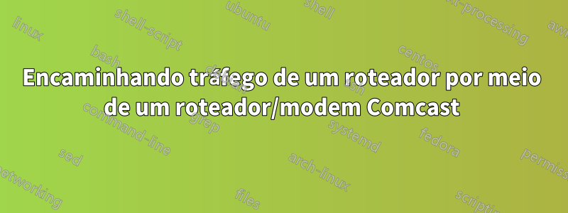 Encaminhando tráfego de um roteador por meio de um roteador/modem Comcast