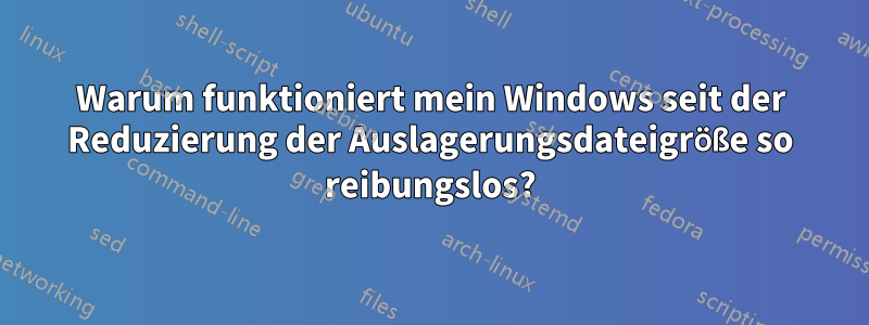 Warum funktioniert mein Windows seit der Reduzierung der Auslagerungsdateigröße so reibungslos?