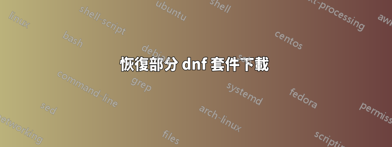恢復部分 dnf 套件下載