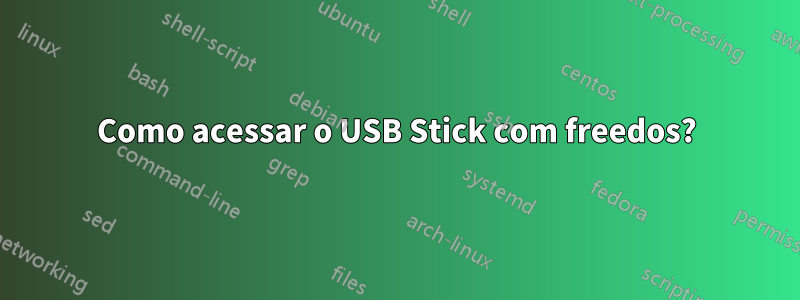 Como acessar o USB Stick com freedos?