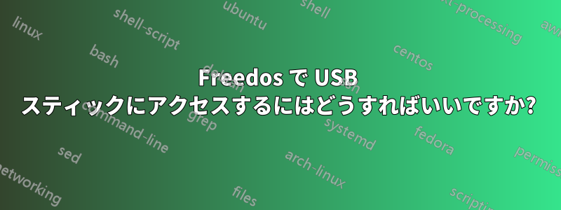 Freedos で USB スティックにアクセスするにはどうすればいいですか?
