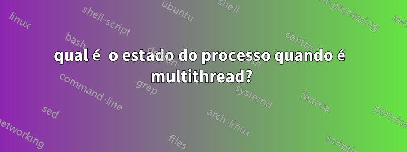 qual é o estado do processo quando é multithread?