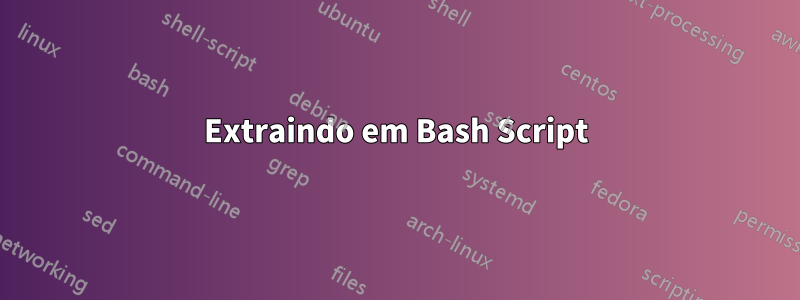 Extraindo em Bash Script