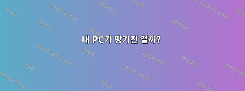 내 PC가 망가진 걸까?