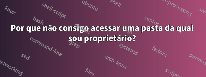 Por que não consigo acessar uma pasta da qual sou proprietário?