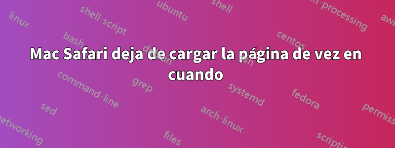 Mac Safari deja de cargar la página de vez en cuando