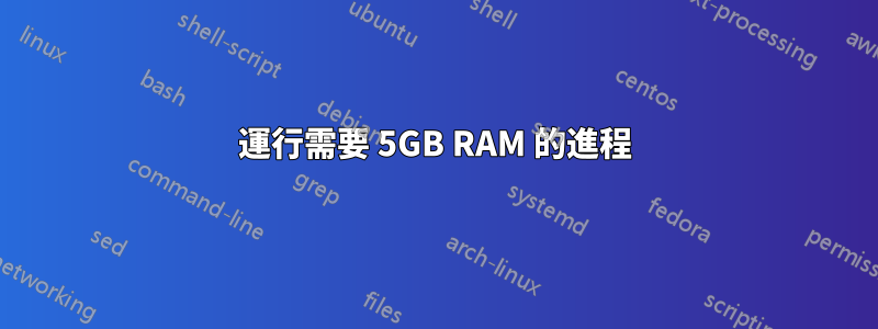 運行需要 5GB RAM 的進程