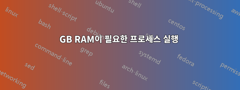 5GB RAM이 필요한 프로세스 실행