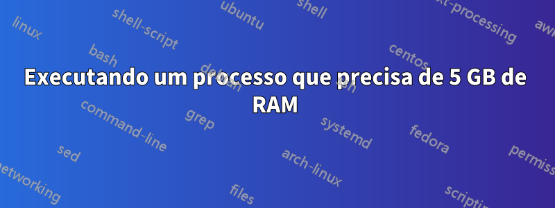 Executando um processo que precisa de 5 GB de RAM