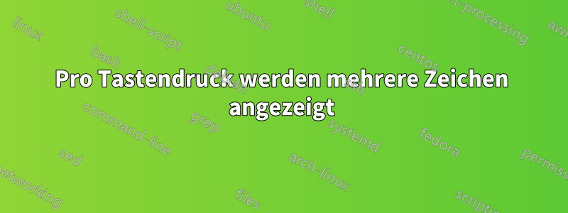 Pro Tastendruck werden mehrere Zeichen angezeigt