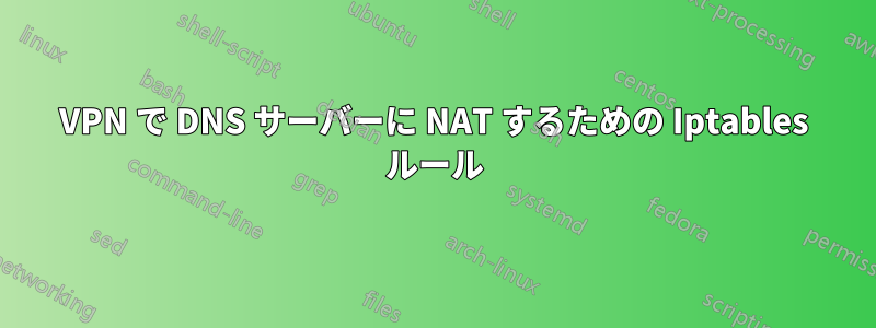 VPN で DNS サーバーに NAT するための Iptables ルール