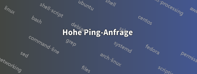 Hohe Ping-Anfrage