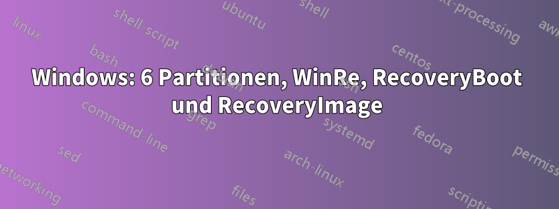Windows: 6 Partitionen, WinRe, RecoveryBoot und RecoveryImage