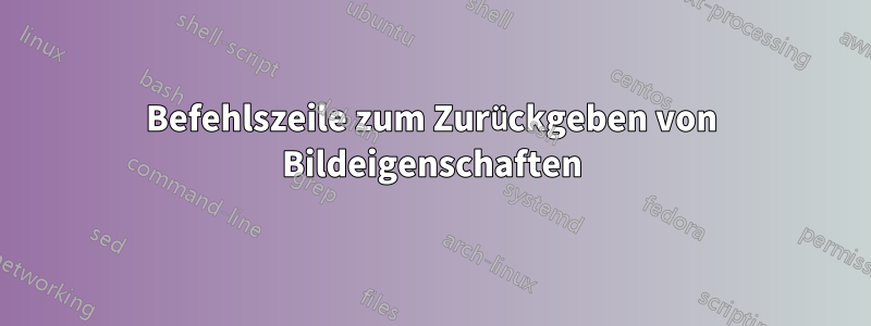 Befehlszeile zum Zurückgeben von Bildeigenschaften