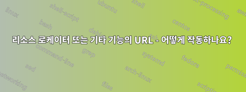 리소스 로케이터 또는 기타 기능의 URL - 어떻게 작동하나요?