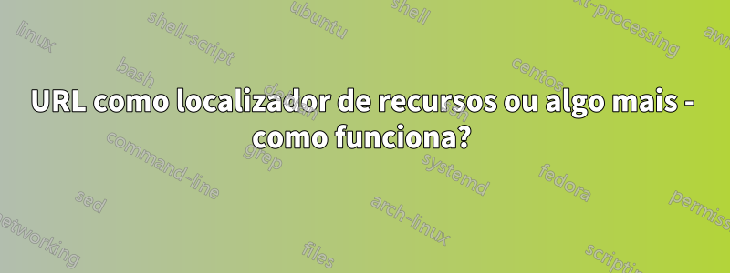 URL como localizador de recursos ou algo mais - como funciona?