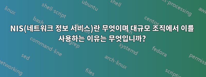 NIS(네트워크 정보 서비스)란 무엇이며 대규모 조직에서 이를 사용하는 이유는 무엇입니까?