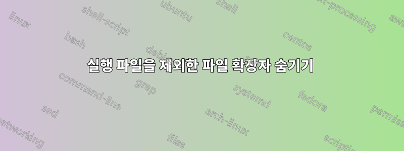 실행 파일을 제외한 파일 확장자 숨기기