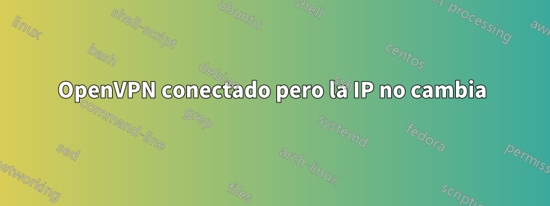 OpenVPN conectado pero la IP no cambia