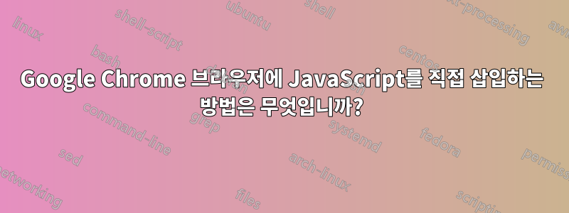 Google Chrome 브라우저에 JavaScript를 직접 삽입하는 방법은 무엇입니까?