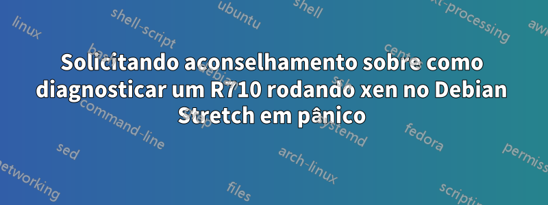 Solicitando aconselhamento sobre como diagnosticar um R710 rodando xen no Debian Stretch em pânico