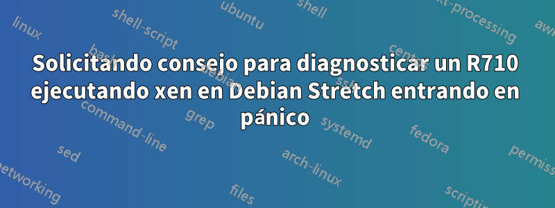Solicitando consejo para diagnosticar un R710 ejecutando xen en Debian Stretch entrando en pánico