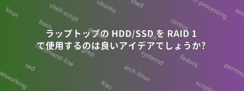ラップトップの HDD/SSD を RAID 1 で使用するのは良いアイデアでしょうか?