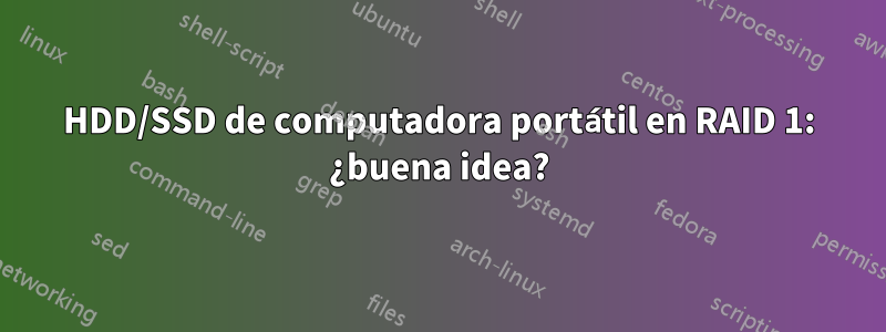HDD/SSD de computadora portátil en RAID 1: ¿buena idea?