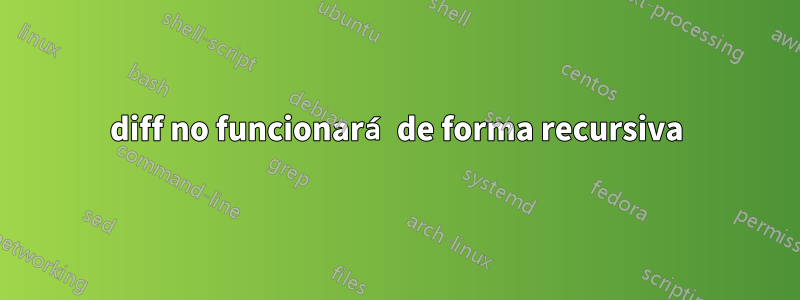 diff no funcionará de forma recursiva