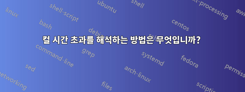 컬 시간 초과를 해석하는 방법은 무엇입니까?