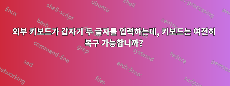 외부 키보드가 갑자기 두 글자를 입력하는데, 키보드는 여전히 복구 가능합니까?