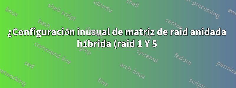 ¿Configuración inusual de matriz de raid anidada híbrida (raid 1 Y 5)?