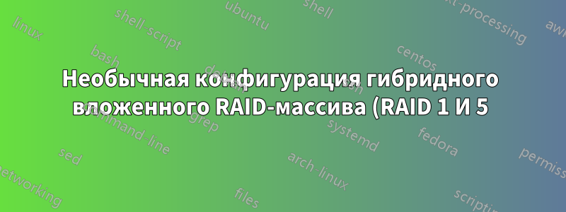 Необычная конфигурация гибридного вложенного RAID-массива (RAID 1 И 5)?