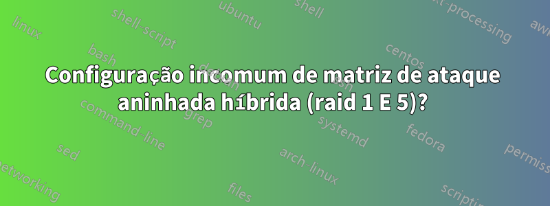 Configuração incomum de matriz de ataque aninhada híbrida (raid 1 E 5)?