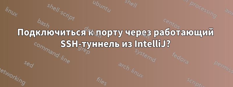 Подключиться к порту через работающий SSH-туннель из IntelliJ?