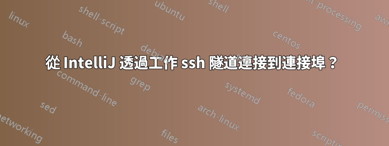 從 IntelliJ 透過工作 ssh 隧道連接到連接埠？