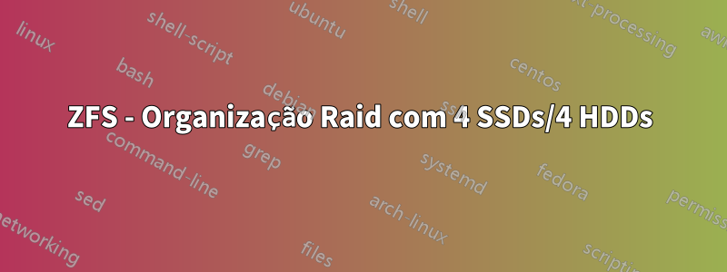 ZFS - Organização Raid com 4 SSDs/4 HDDs