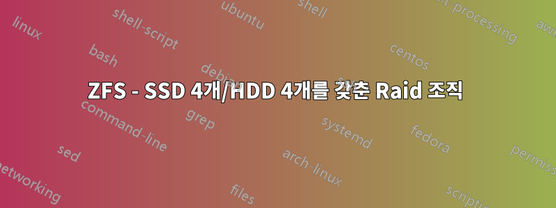 ZFS - SSD 4개/HDD 4개를 갖춘 Raid 조직