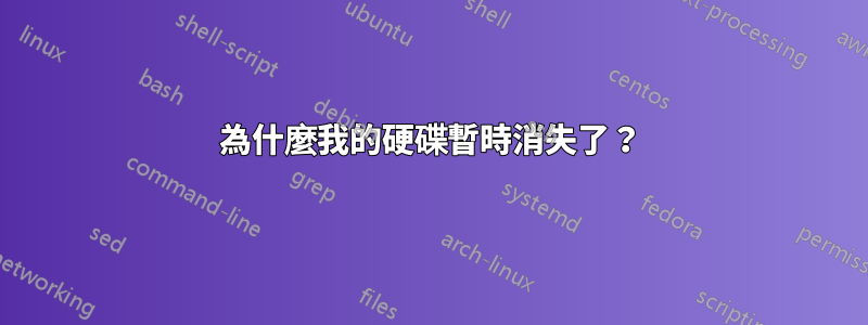 為什麼我的硬碟暫時消失了？