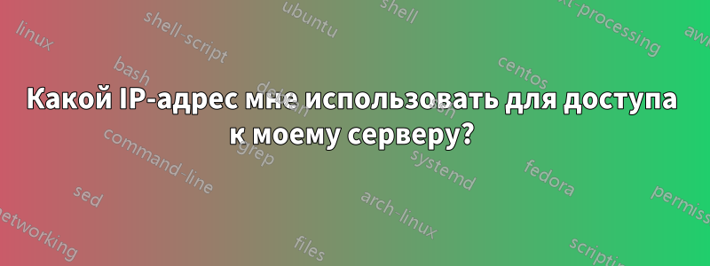 Какой IP-адрес мне использовать для доступа к моему серверу?