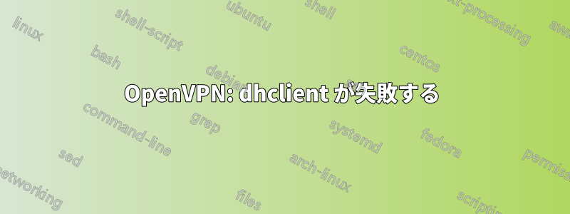 OpenVPN: dhclient が失敗する