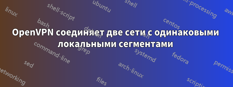 OpenVPN соединяет две сети с одинаковыми локальными сегментами