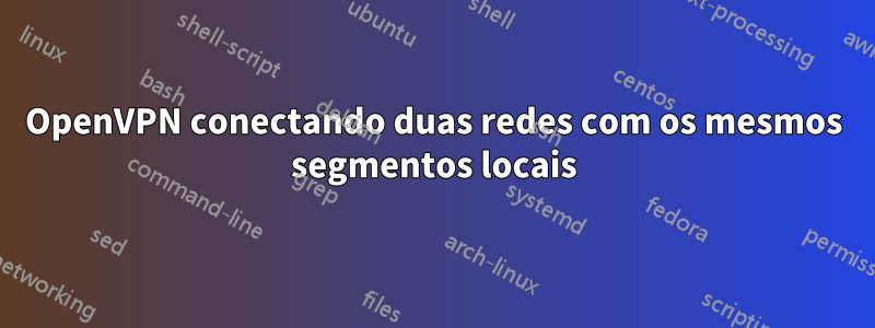 OpenVPN conectando duas redes com os mesmos segmentos locais