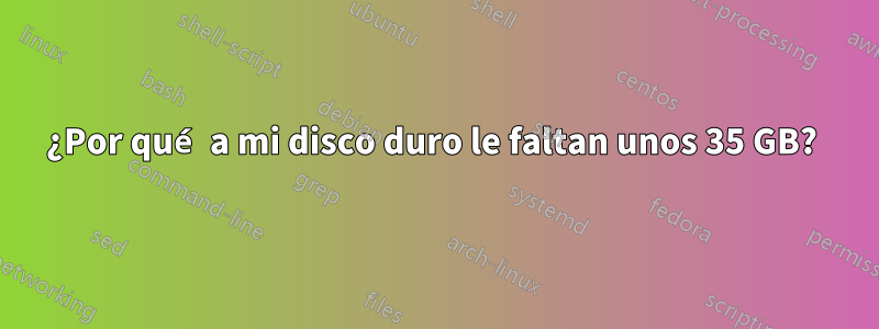 ¿Por qué a mi disco duro le faltan unos 35 GB? 