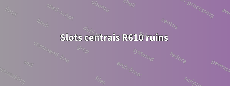 Slots centrais R610 ruins