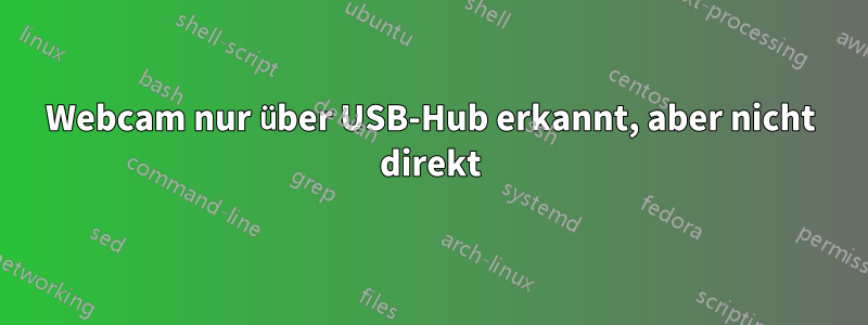 Webcam nur über USB-Hub erkannt, aber nicht direkt