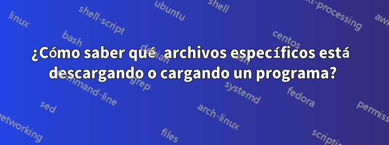 ¿Cómo saber qué archivos específicos está descargando o cargando un programa?