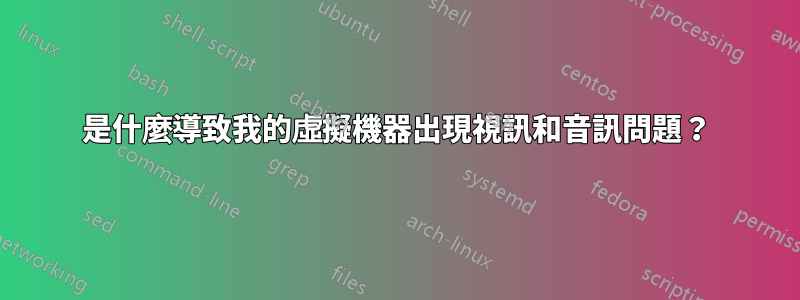 是什麼導致我的虛擬機器出現視訊和音訊問題？